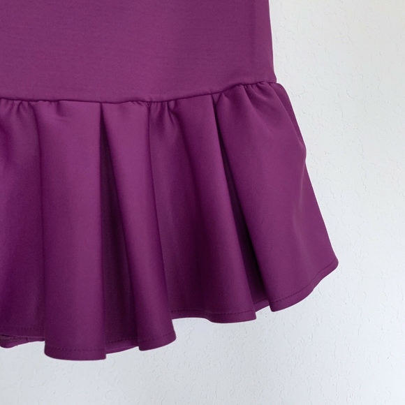 ASOS Purple Ruffle Drop Waist Mini Skirt - Picture 3 of 8